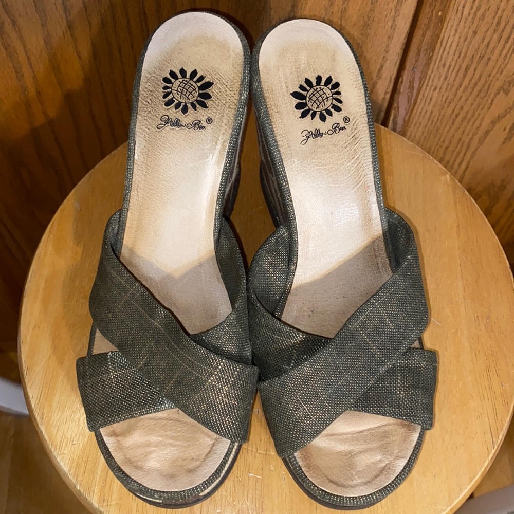 Giraffe Print Wedge Sandals